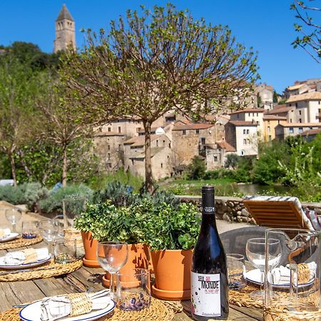 Ecole Olargues - Chambres & Restaurant - Teritoria Exterior photo
